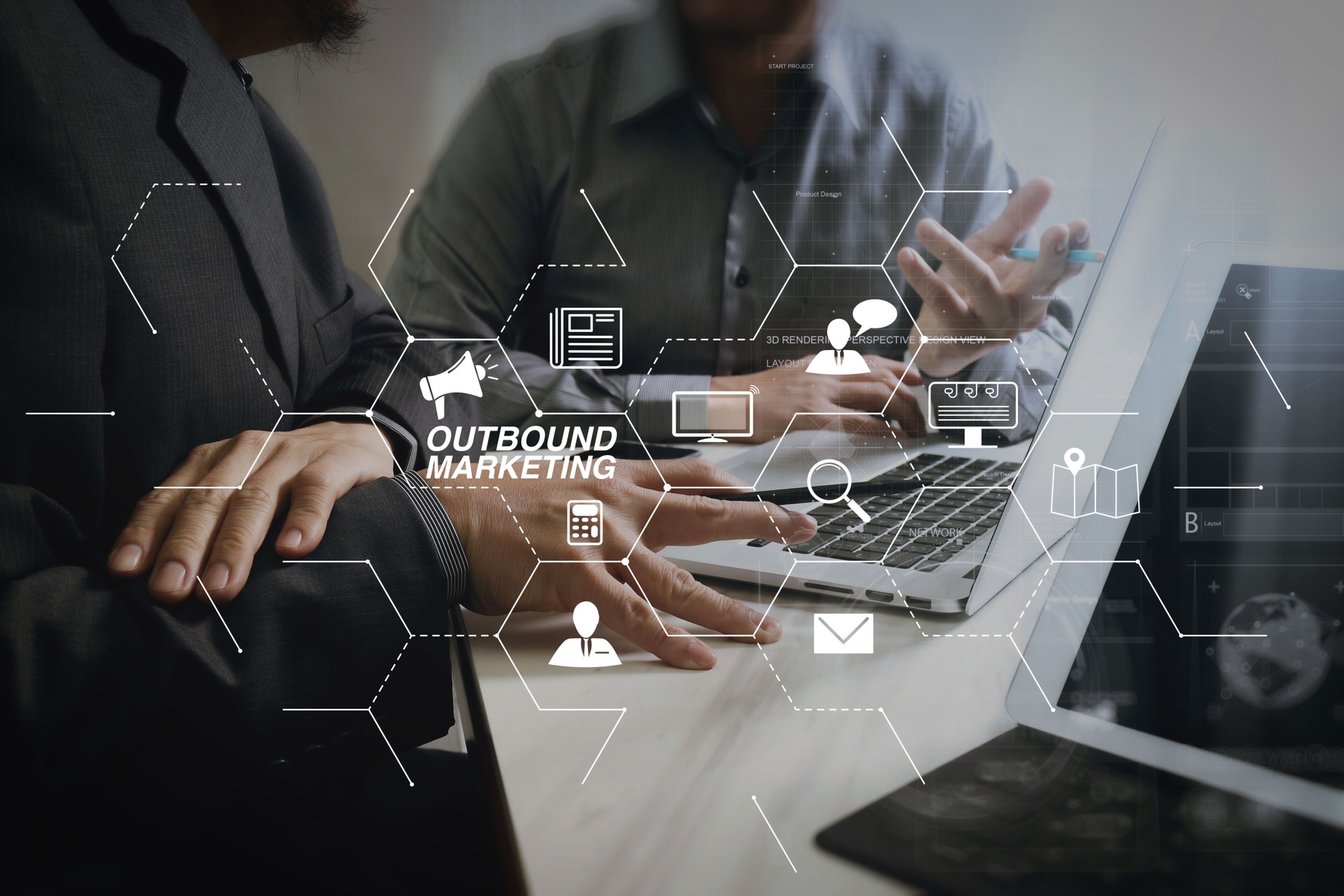 Reunión de equipo de negocios. Inversionista profesional foto nueva puesta en marcha proyecto de trabajo. Tarea de finanzas. Tableta digital para teclado laptop computadora teléfono inteligente usando, efecto de filtro de película